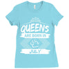 Queens Are Born In July Ladies Fitted T-Shirt