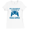 my favorite exercise is video games Ladies Fitted T-Shirt