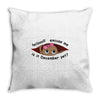 December  Peeking Out Baby Girl Throw Pillow
