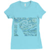 ascii night Ladies Fitted T-Shirt