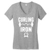 curling iron Women's V-Neck T-Shirt