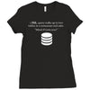 sql query funny Ladies Fitted T-Shirt