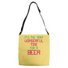most wonderful time for a beer Adjustable Strap Totes