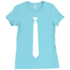 skinny white tie Ladies Fitted T-Shirt