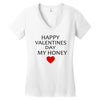 happy valentine day honey Women's V-Neck T-Shirt