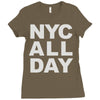 nyc all day Ladies Fitted T-Shirt