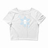 skull snowflakes alternative christmas jumper Crop Top