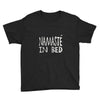 namaste in bed off shoulder Youth Tee