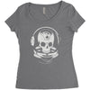 astronaut skull Women's Triblend Scoop T-shirt