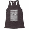 banksy prisoner barcode Racerback Tank
