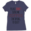 quitting coffee Ladies Fitted T-Shirt