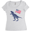 Patriotic T-Rex Women's Triblend Scoop T-shirt