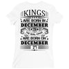 Real Kings Are Born On December 27 Ladies Fitted T-Shirt