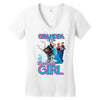 grandpa of the birthday girl Women's V-Neck T-Shirt