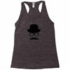 hat wayfarer glasses funny moustache hipster funny geek light tee shir Racerback Tank