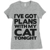 plans with my cats tonight Ladies Fitted T-Shirt