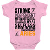 Strong Independent Motivated Aries Baby Onesie