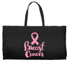 breast cancer pink ribbon Weekender Totes