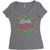 merry christmas Women's Triblend Scoop T-shirt