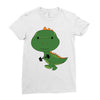 Cute Dinosaur Ladies Fitted T-Shirt