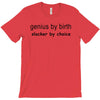 genius by birth slacker by choice t shirt large funny nerd tee slacker T-Shirt