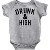 Drunk And High Baby Bodysuit