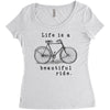 life is a beautiful ride Women's Triblend Scoop T-shirt