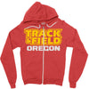 track and field oregon Zipper Hoodie