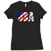 usa 4th of july Ladies Fitted T-Shirt