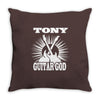 guitar god t shirt personalised guitarists Throw Pillow
