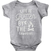 life is better by the camp fire Baby Onesie
