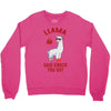 boxing llama Crewneck Sweatshirt