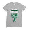 you can't scare or beat me i have been through liver cancer Ladies Fitted T-Shirt