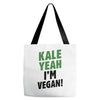 Kale Yeah I'm Vegan! Tote Bags