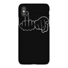 funny rude fingers ideal birthday gift or present iPhoneX Case