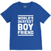 world's okayest boyfriend couple love funny V-Neck Tee