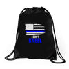 i don't kneel   patriotic stand for the flag, kneel for the dead Drawstring Bags