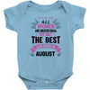 All Women Created Equal But The Best Born In August Baby Onesie