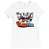 cuphead and mugman Ladies Fitted T-Shirt