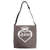 funny  queen of everything gift bride honeymoon hen night fashion fema Adjustable Strap Totes