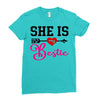 she is my bestie Ladies Fitted T-Shirt