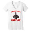 gaming hold and play Women's V-Neck T-Shirt