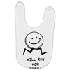 will run for pizza Baby Bibs
