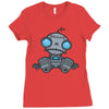 sad robot Ladies Fitted T-Shirt