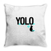 yolo cat Throw Pillow