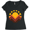 sunset mountain Women's Triblend Scoop T-shirt