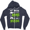my broom broke! so now i nurse Zipper Hoodie