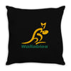 wallabies gold logo Throw Pillow