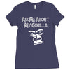 men's ask me about my gorilla Ladies Fitted T-Shirt