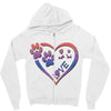 perfect dog love Zipper Hoodie